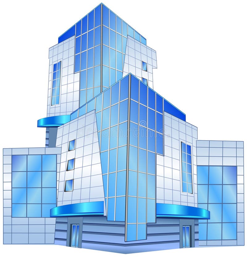 Conceptual image of office building, vector illustration. Conceptual image of office building, vector illustration