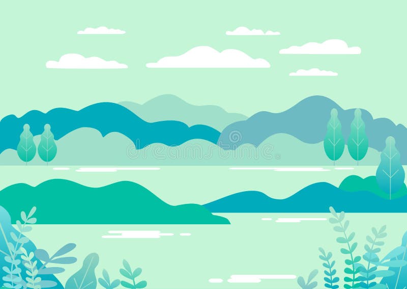 Bylandskap i moderiktig lägenhet och linjär stilvektorillustr vektor illustrationer Bylandskap i moderiktig lägenhet och linjär stilvektorillustr vektor illustrationer