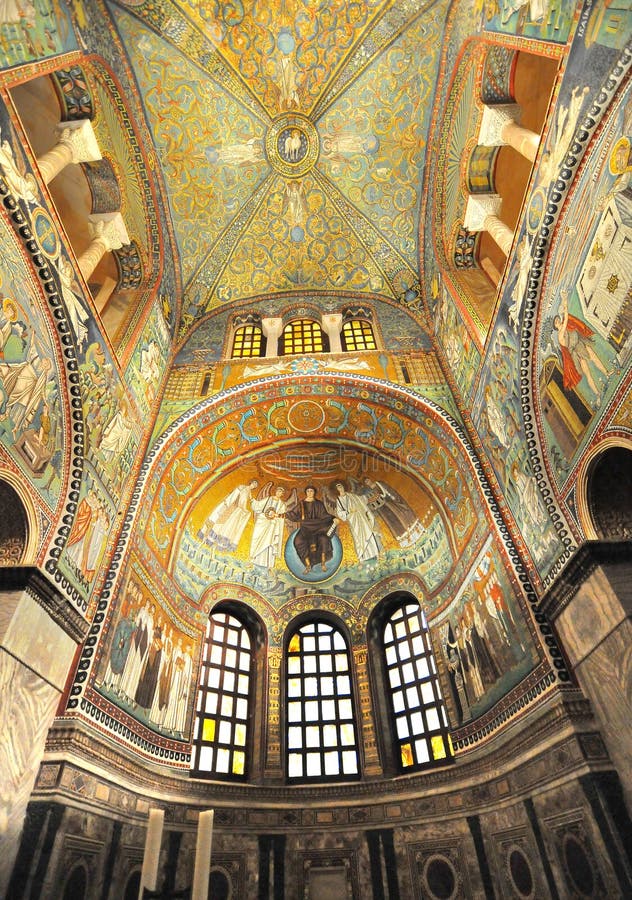 Magnificent UNESCO listed mosaics in the apse and sanctuary of the byzantine basilica of St Vitalis, Ravenna, Italy. Magnificent UNESCO listed mosaics in the apse and sanctuary of the byzantine basilica of St Vitalis, Ravenna, Italy