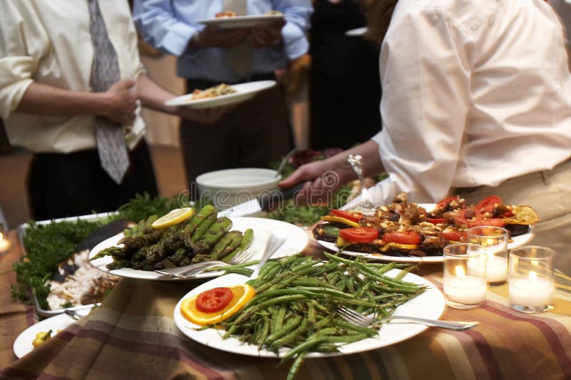 Kolacja podawana jest na weselu obrazy royalty free