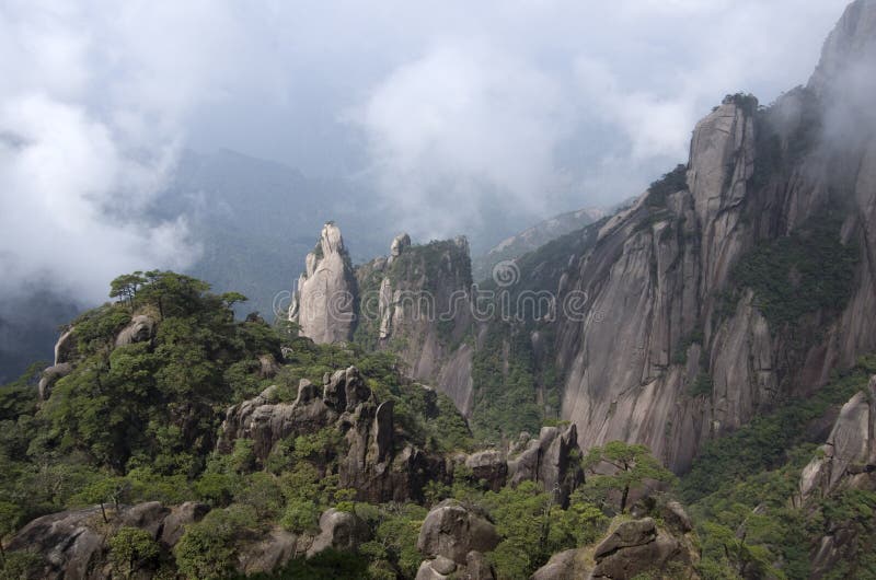 Mt Sanqing is one of the most famous national parks in China. Sanqingshan Jiangxi China. Mt Sanqing is one of the most famous national parks in China. Sanqingshan Jiangxi China