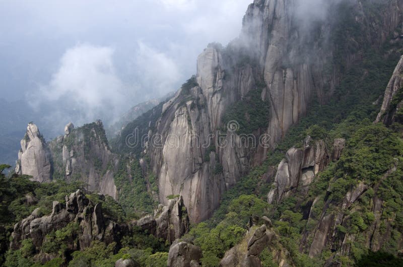 Mt Sanqing is one of the most famous national parks in China. Sanqingshan Jiangxi China. Mt Sanqing is one of the most famous national parks in China. Sanqingshan Jiangxi China