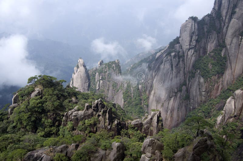 Mt Sanqing is one of the most famous national parks in China. Sanqingshan Jiangxi China. Mt Sanqing is one of the most famous national parks in China. Sanqingshan Jiangxi China