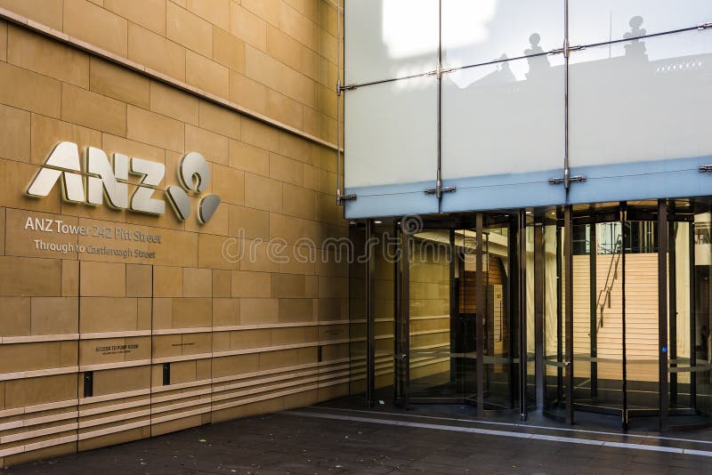 Bâtiment de Cantre de banque d'ANZ sur la rue de Pitt photos stock Bâtiment de Cantre de banque d'ANZ sur la rue de Pitt photos stock