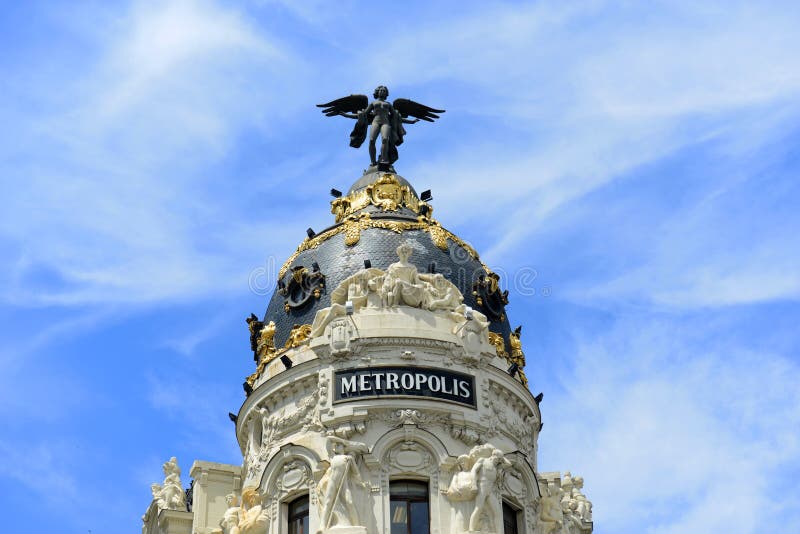 Bâtiment de métropole, Madrid, Espagne photo stock Bâtiment de métropole, Madrid, Espagne photo stock