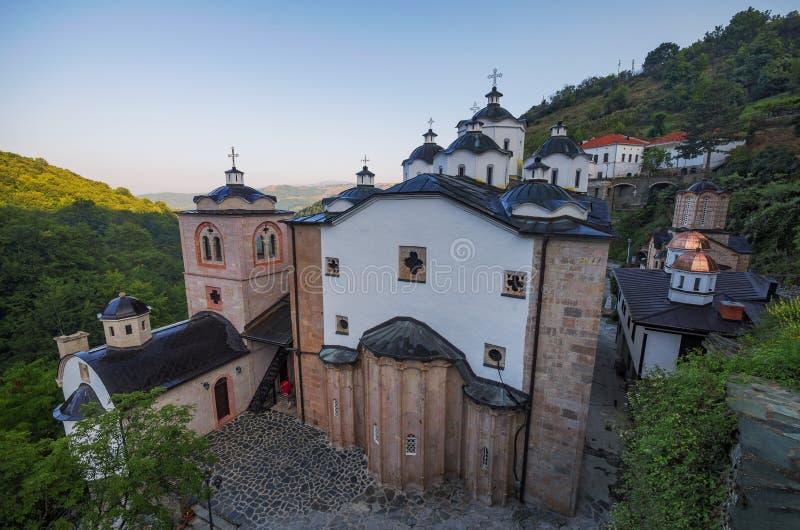 Bâtiment médiéval dans St Joachim de monastère d'Osogovo, Kriva Palanka, république de Macédoine