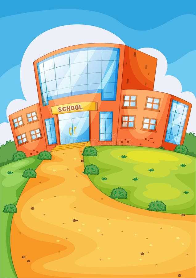 Bâtiment scolaire illustration de vecteur Bâtiment scolaire illustration de vecteur