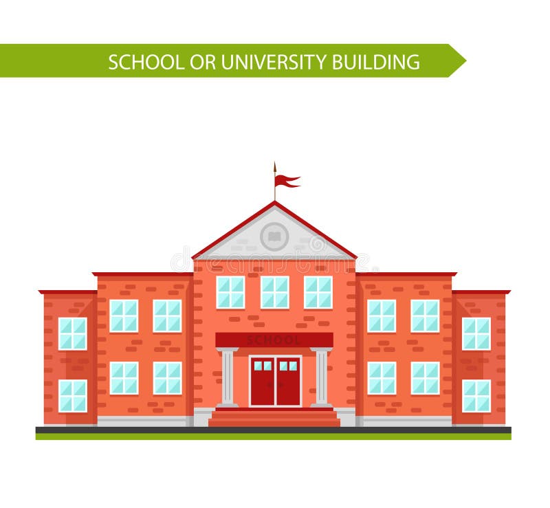 Bâtiment scolaire illustration libre de droits Bâtiment scolaire illustration libre de droits