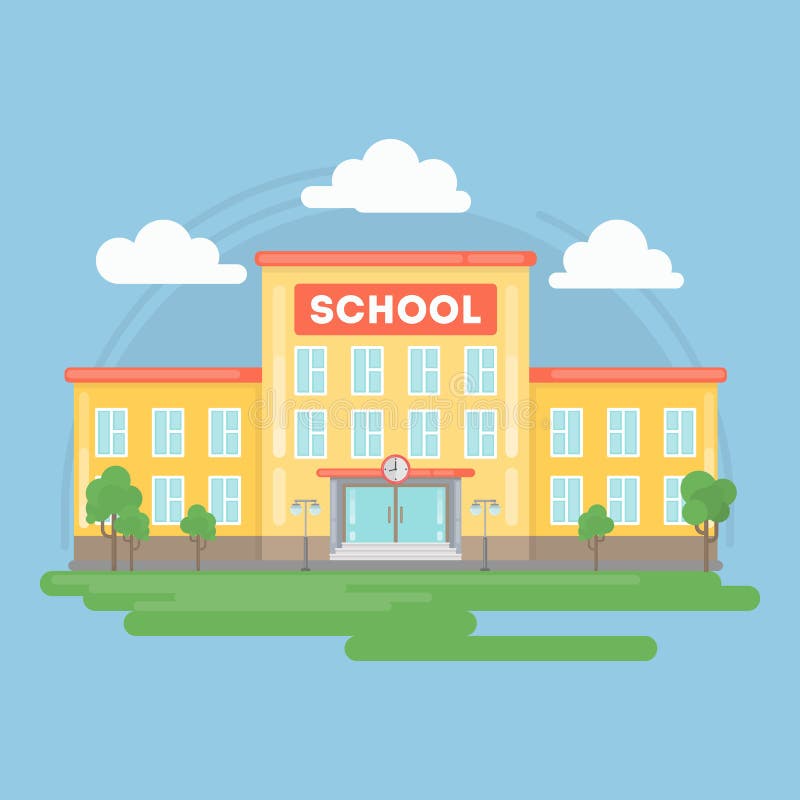 Bâtiment scolaire illustration libre de droits Bâtiment scolaire illustration libre de droits