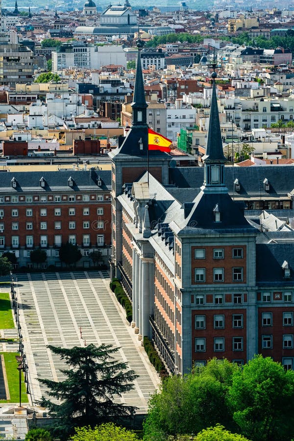 Historic buildings of the city of Madrid at the entrance to the city on the road to La Coruna. Historic buildings of the city of Madrid at the entrance to the city on the road to La Coruna