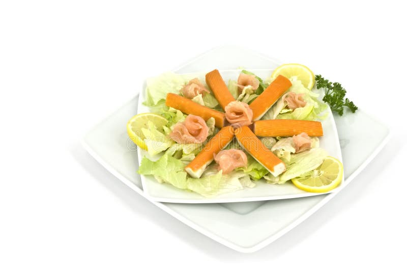 Bâtons de crabe images stock