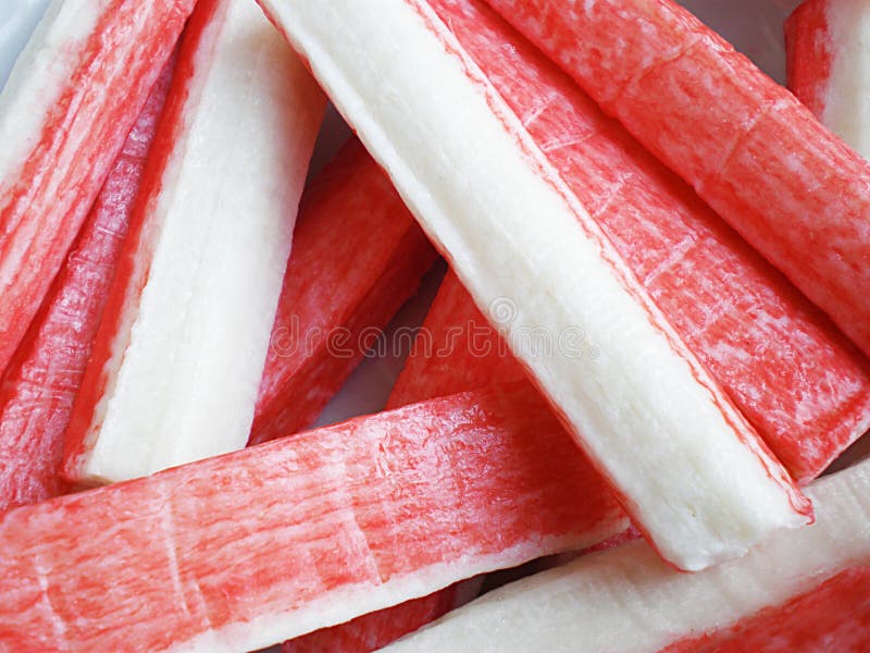 Bâtonnets de crabe image stock