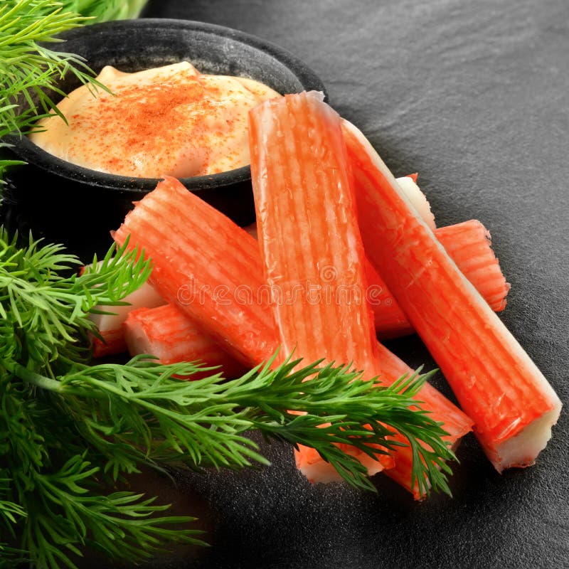 Bâtonnets de surimi photographie stock libre de droits