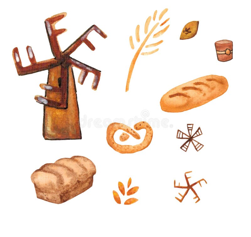 Bäckereiprodukte, backender Druck Geb?cksatz Netter Küchenhintergrund vektor abbildung Bäckereiprodukte, backender Druck Geb?cksatz Netter Küchenhintergrund vektor abbildung