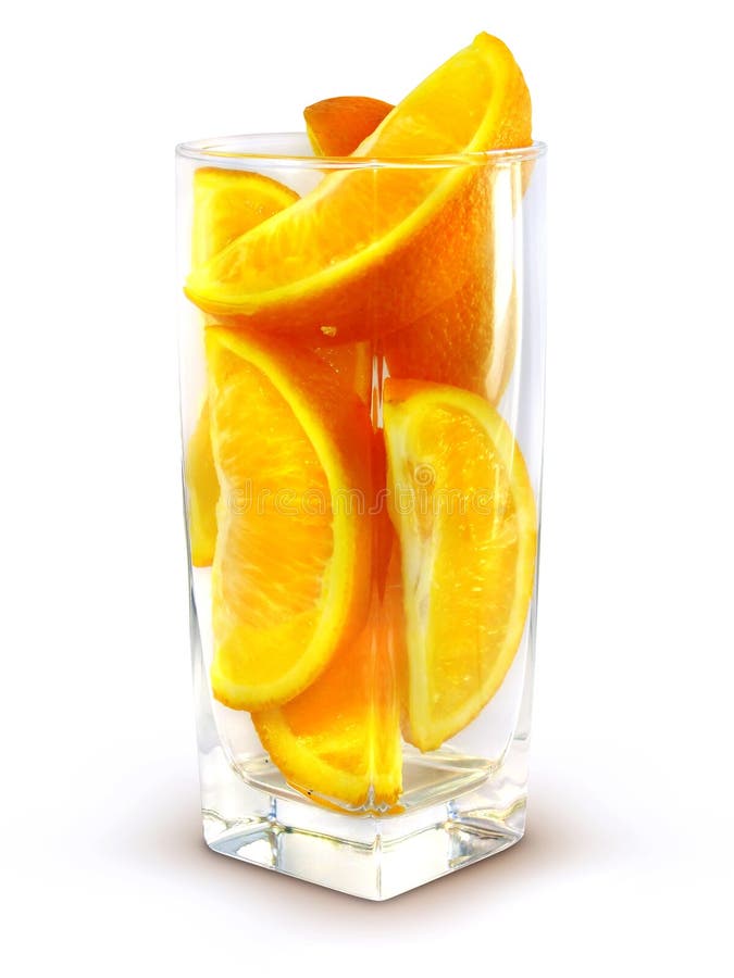 Bär fruktt den glass orangen royaltyfria foton