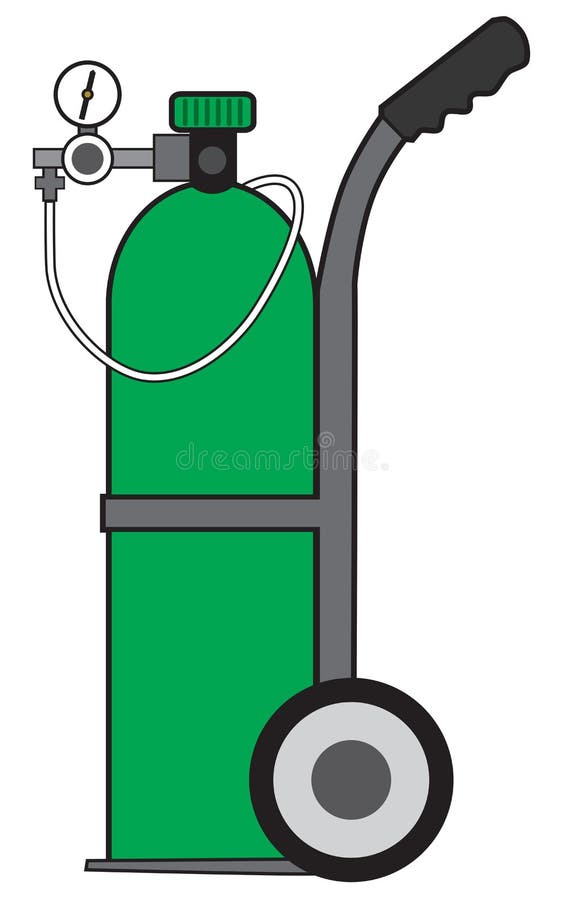 Bärbar syrebehållare vektor illustrationer Bärbar syrebehållare vektor illustrationer