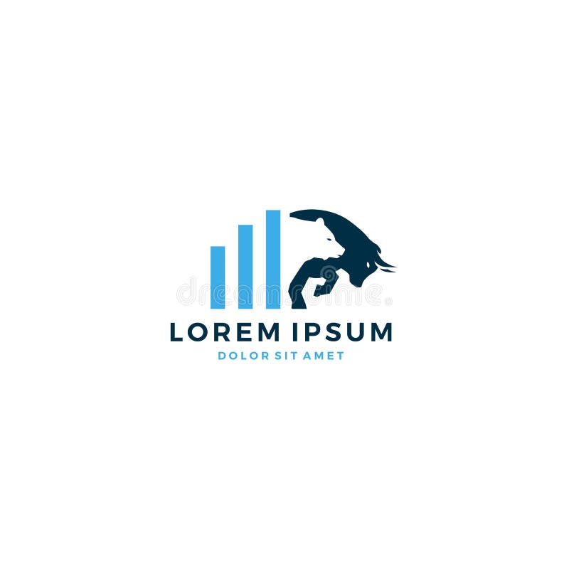 Bärnstierdiagrammstangen-Statistiklogo vektor abbildung