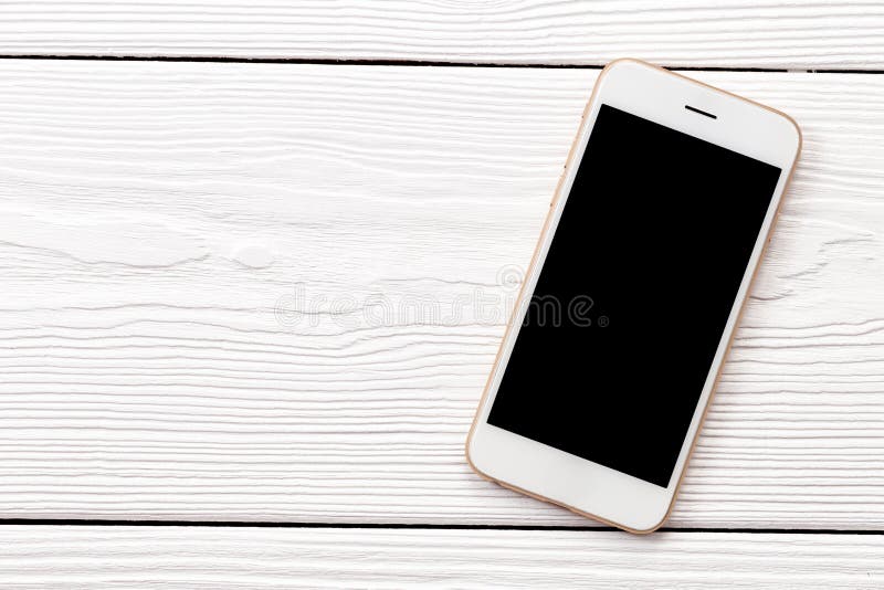 Bästa sikt för vit telefon royaltyfri bild Bästa sikt för vit telefon royaltyfri bild