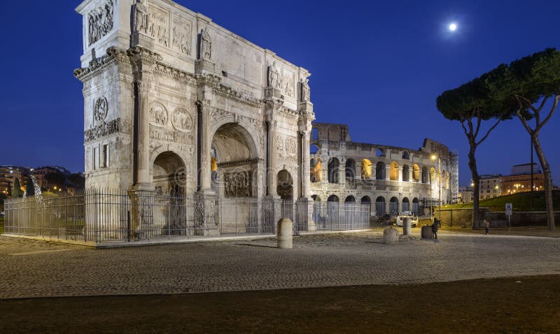 Båge av constantine rome Italien Europa arkivfoto Båge av constantine rome Italien Europa arkivfoto