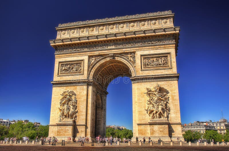 Båge de Triomf, Paris, Frankrike royaltyfri fotografi Båge de Triomf, Paris, Frankrike royaltyfri fotografi