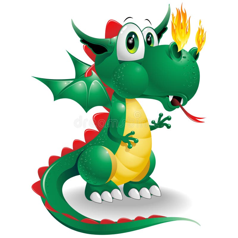 Bébé Dragon Cute Cartoon illustration stock Bébé Dragon Cute Cartoon illustration stock