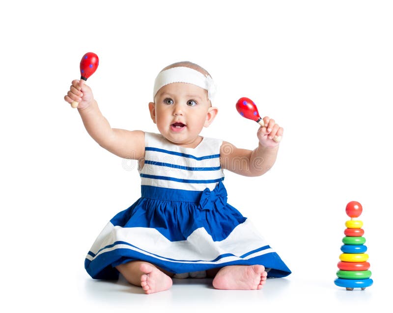 Download Bébé Jouant Avec Les Jouets Musicaux Photo stock - Image du chéri, objet: 45363952