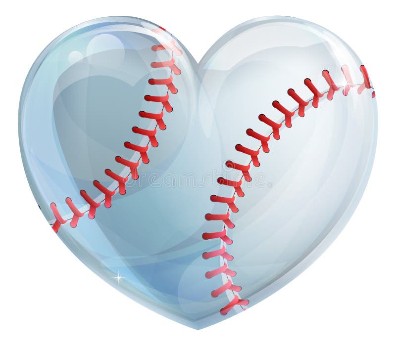 Béisbol en forma de corazón libre illustration