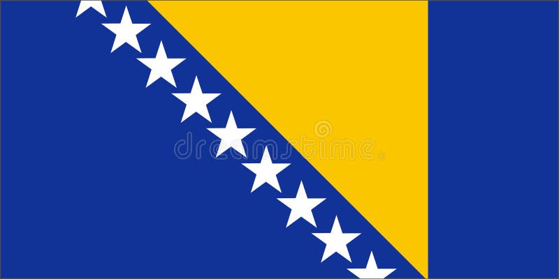 The national flag of Bosnia and Herzegovina. The national flag of Bosnia and Herzegovina.