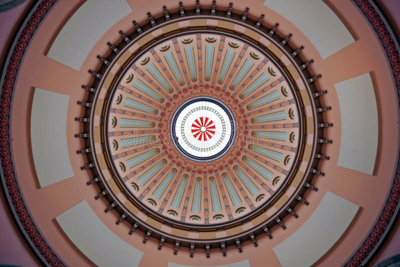 Bóveda de la Rotonda del Statehouse colorido de Ohio fotografía de archivo libre de regalías Bóveda de la Rotonda del Statehouse colorido de Ohio fotografía de archivo libre de regalías