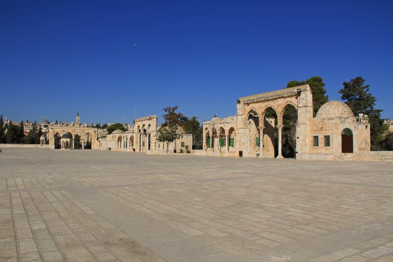 Dome of the Spirits or Scales of Souls is in the distance along the square on the Temple Mount. Dome of the Spirits or Scales of Souls is in the distance along the square on the Temple Mount.