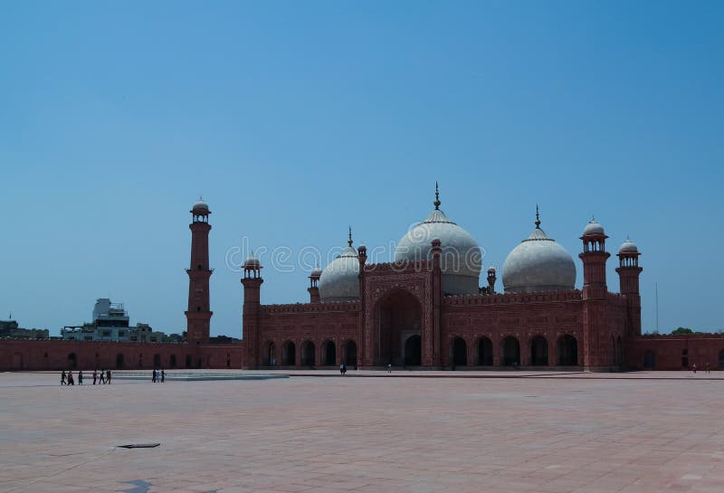 Bön Hall av Badshahi eller den imperialistiska moskén, Lahore Pakistan arkivbild Bön Hall av Badshahi eller den imperialistiska moskén, Lahore Pakistan arkivbild