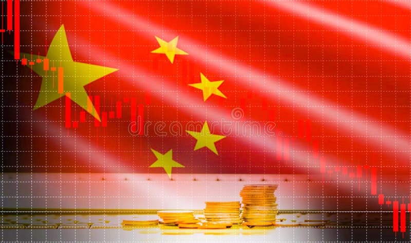 Börse-Austauschanalyse des China-Flaggenkerzenständerdiagrammhintergrundes vektor abbildung Börse-Austauschanalyse des China-Flaggenkerzenständerdiagrammhintergrundes vektor abbildung