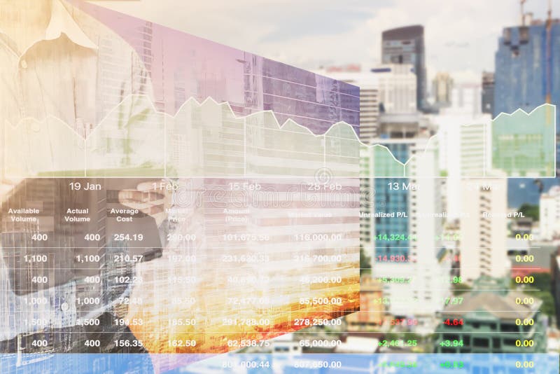 Börse-Indexinformationen der Perspektive des Immobiliengeschäfts stockbild Börse-Indexinformationen der Perspektive des Immobiliengeschäfts stockbild