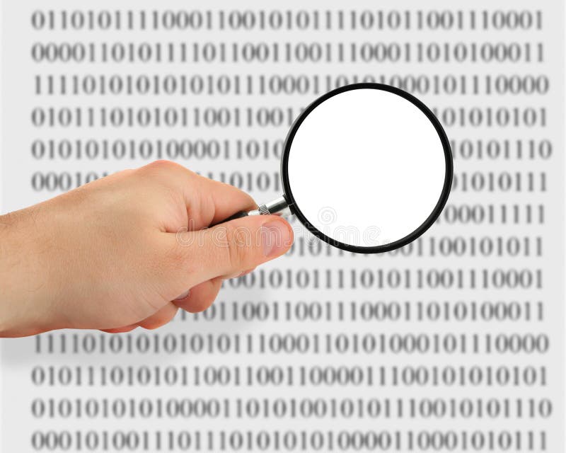 Concept of searching for data, binary code is abstract. Concept of searching for data, binary code is abstract