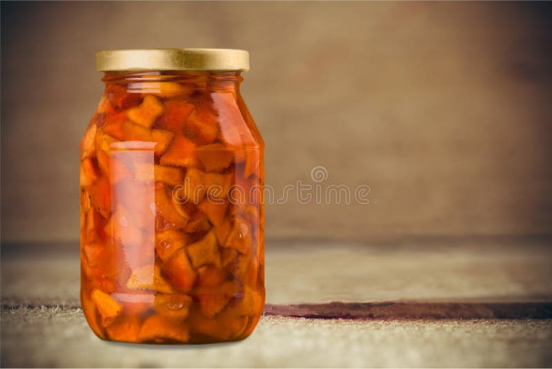 In Büchsen konservierter Confiture lizenzfreie stockfotografie