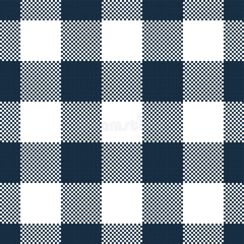 Büffelgeflecht. Vektorschachtel schwarz, schwarz, mit texturiertem Hintergrund. traditioneller Gingham-Stoffdruck stock abbildung