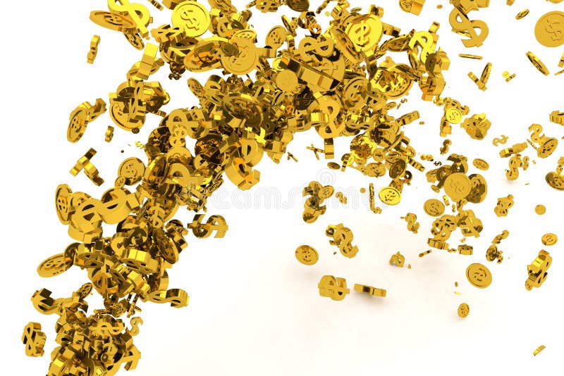 Bündel Geld, Gold, Dollarzeichen oder Münzen fließen vom Boden, modernen vom Arthintergrund oder von der Beschaffenheit vektor abbildung Bündel Geld, Gold, Dollarzeichen oder Münzen fließen vom Boden, modernen vom Arthintergrund oder von der Beschaffenheit vektor abbildung