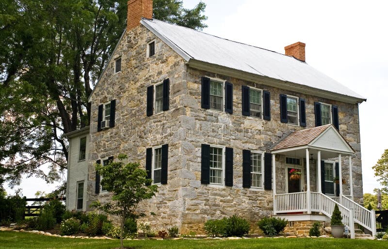 Altes Steinhaus Im Dorf Von Theologos, Griechenland Stockbild Bild