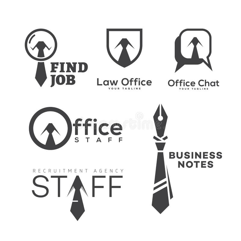 Bürologosatz vektor abbildung Bürologosatz vektor abbildung