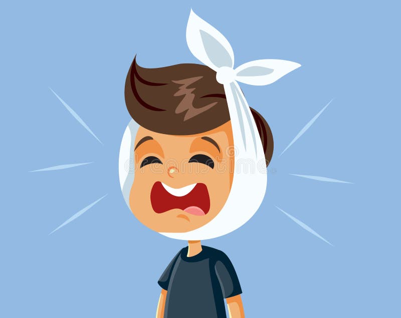 Băiețelul care are dureri de dinți și dureri stock illustration