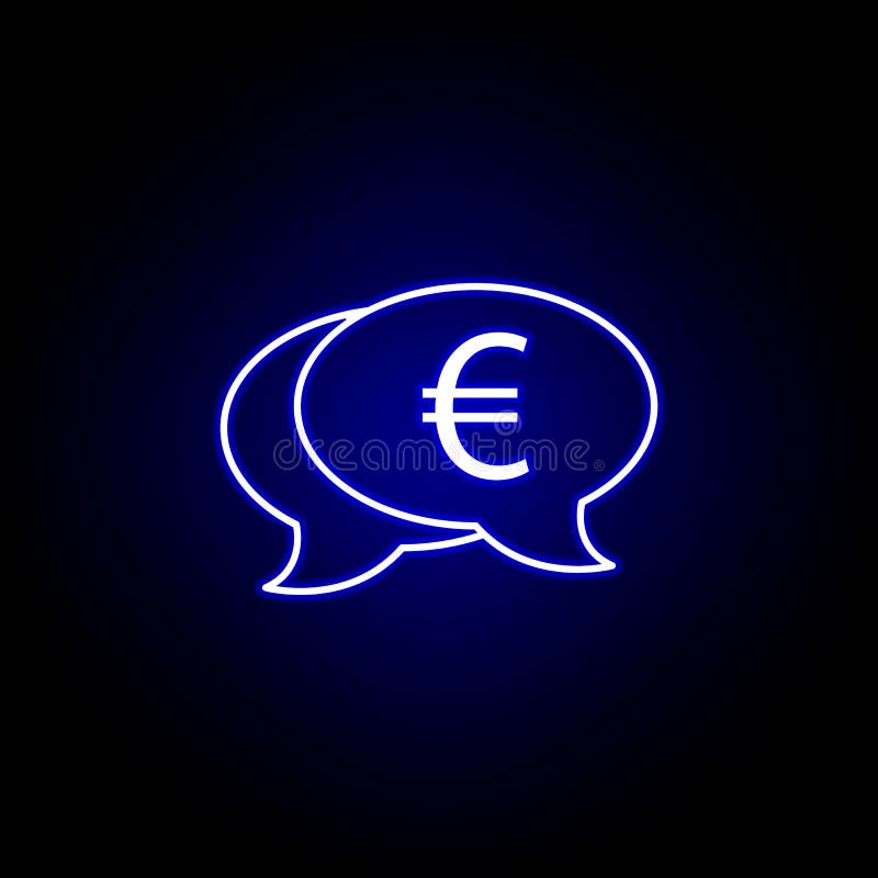 bąbel mowy euro ikona w neonowym stylu Element finansowa ilustracja Znaki i symbol ikona mog? u?ywa? dla sieci, logo, wisz?ca ozd ilustracji bąbel mowy euro ikona w neonowym stylu Element finansowa ilustracja Znaki i symbol ikona mog? u?ywa? dla sieci, logo, wisz?ca ozd ilustracji