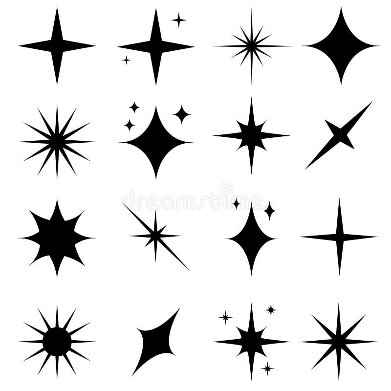 Błyskotanie wektorowe ikony ustawiać Połysku symbolu ilustracja Błyskotanie logo kolekcja royalty ilustracja Błyskotanie wektorowe ikony ustawiać Połysku symbolu ilustracja Błyskotanie logo kolekcja royalty ilustracja
