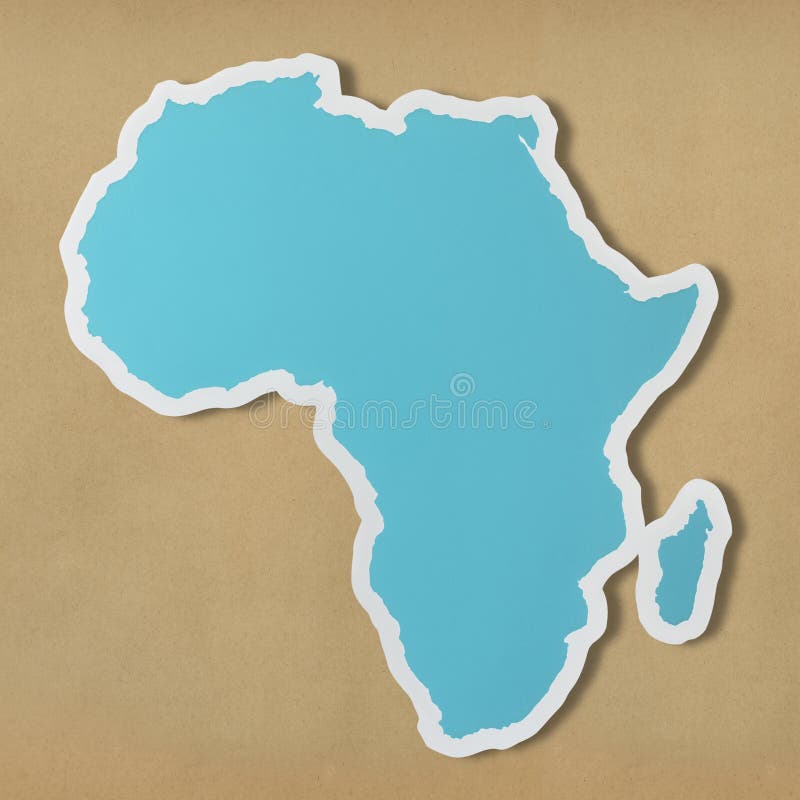 Błękitna mapa Afryka kontynent