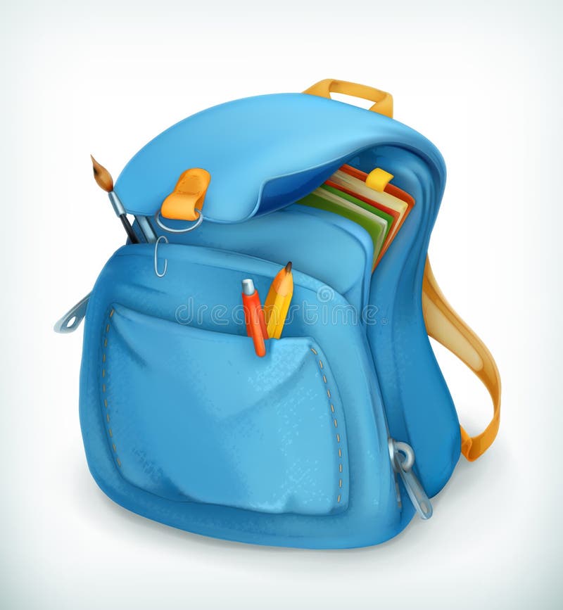 Błękitna szkolna torba