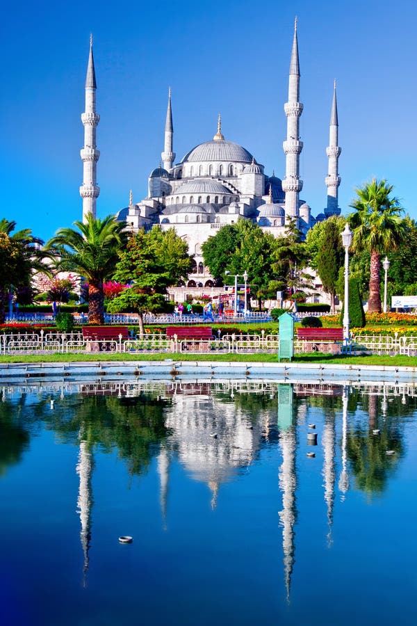 Błękitny Istanbul meczetu indyk
