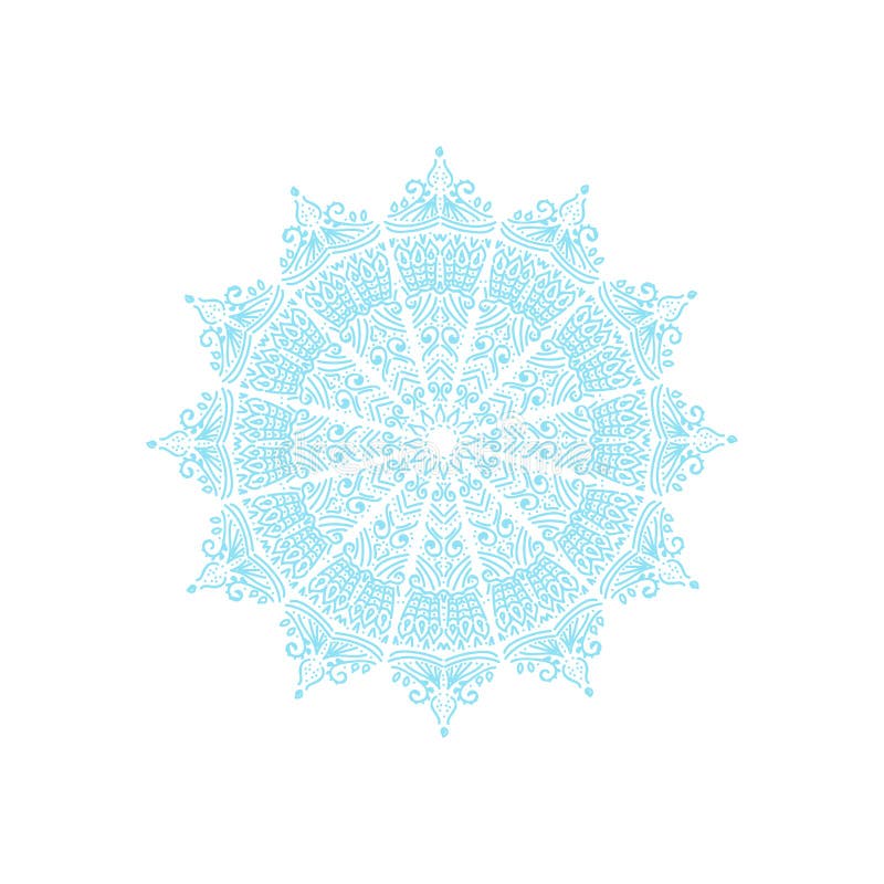 Błękitny mandala na białym tle ilustracja wektor Błękitny mandala na białym tle ilustracja wektor