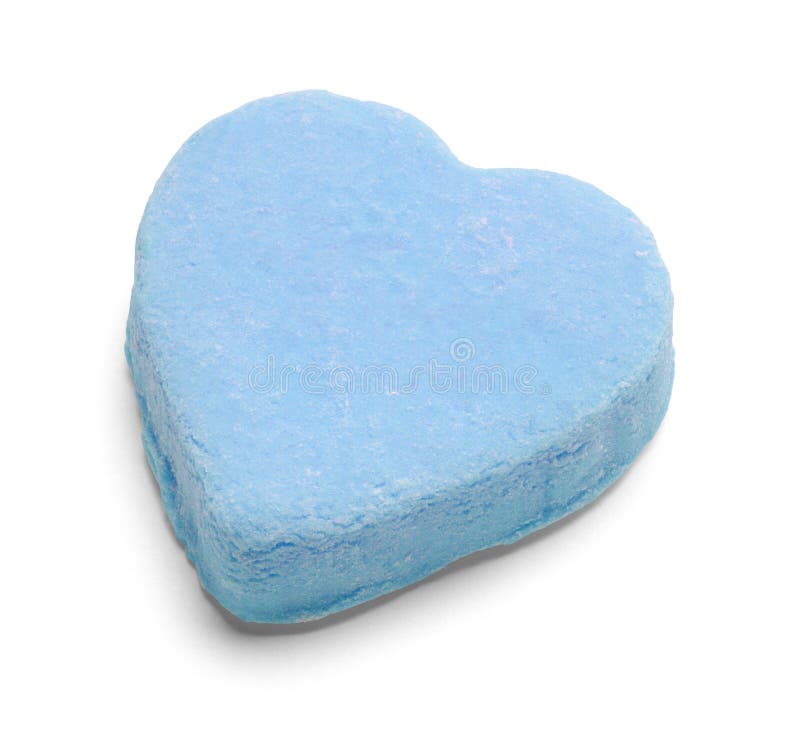 Blue Valentines Candy Heart Isolated on White. Blue Valentines Candy Heart Isolated on White