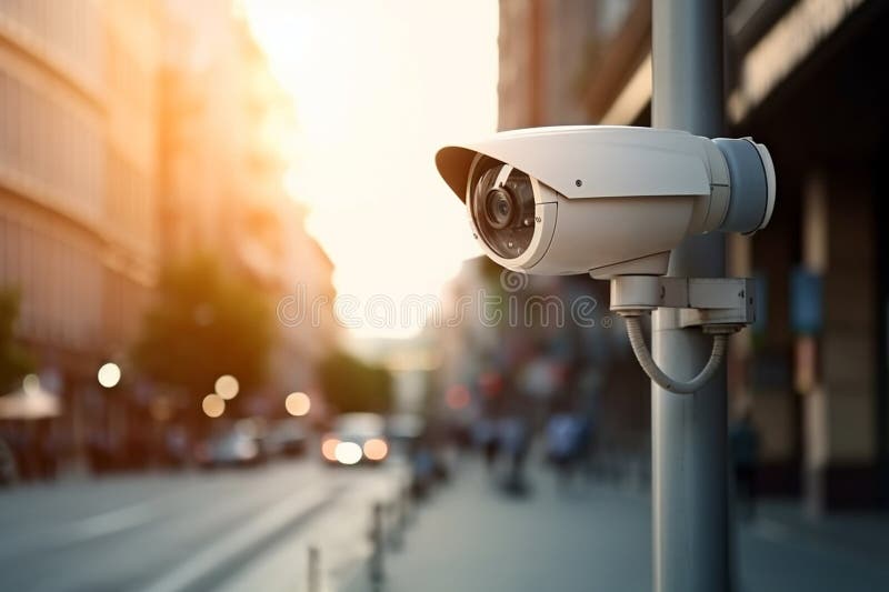 Cámara De Seguridad En Edificio Moderno. Cámaras De Vigilancia  Profesionales. Cctv En La Pared De La Ciudad. Tecnología De Sistema Stock  de ilustración - Ilustración de privado, alarmar: 273052598