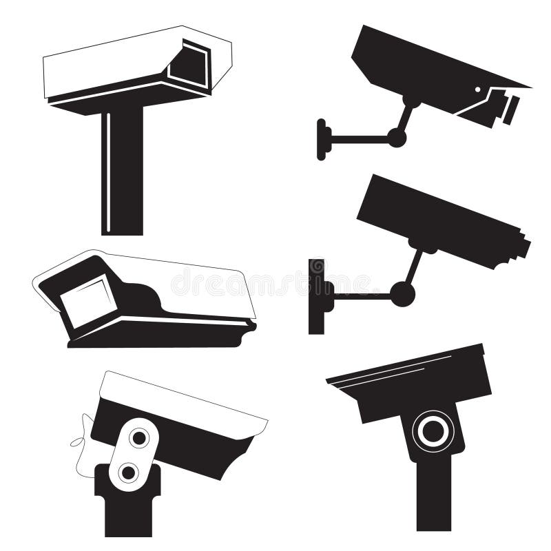 Icono Vector Cámara Vigilancia Monitores Vigilancia Cámara Cctv Cámara  Seguridad Vector de stock por ©viktorijareut 407988650
