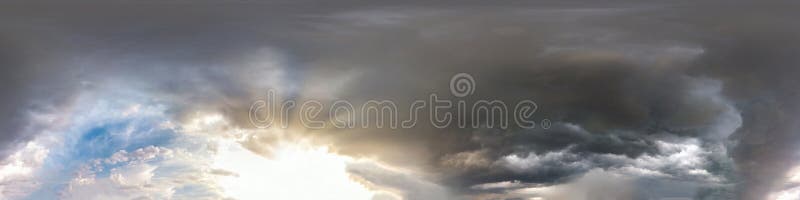 céu azul com nuvens. panorama hdri sem costura visão de ângulo de 360 graus  com zênite